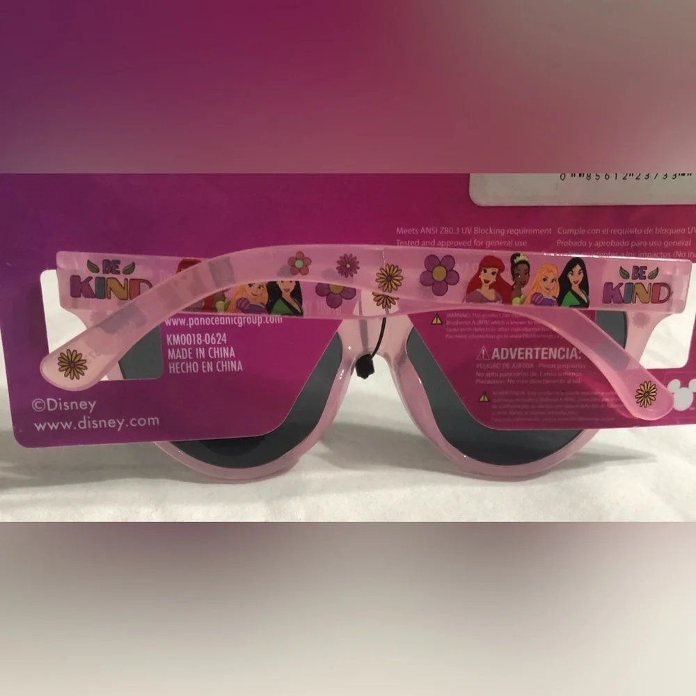 Disney Princess Pink Glitter Be Kind Sunglasses.3+